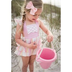 NWT Well Dressed Wolf Grace Bubble Pink Lurex Stripe
